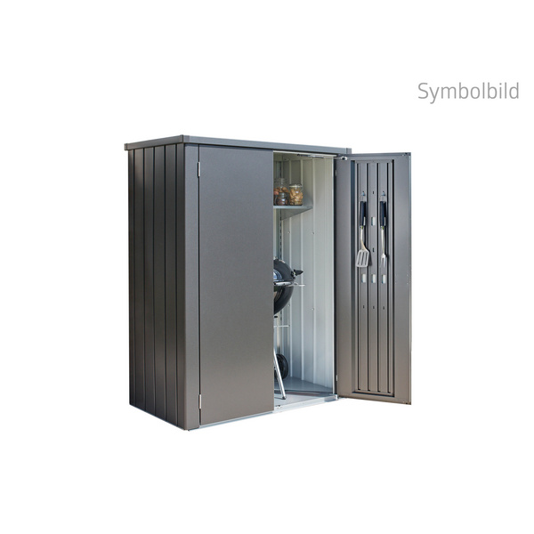Terrassenschrank Romeo Gr. M dunkelgrau- metallic 1320x570x1400mm