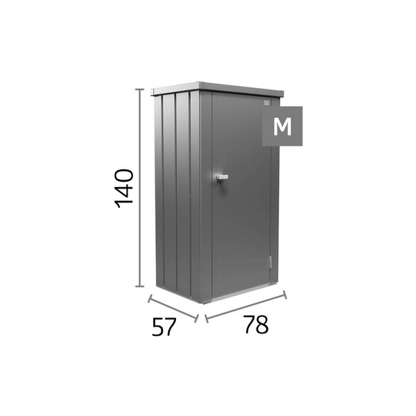 Terrassenschrank Julia Gr. M dunkelgrau- metallic 777x570x1402mm