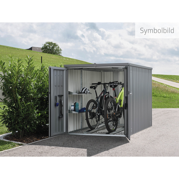 MiniGarage Gr. L quarzgrau- metallic 1450x2030x1510mm