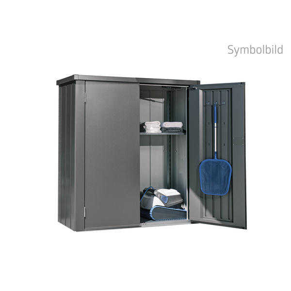 Terrassenschrank Romeo Gr. M quarzgrau- metallic 1320x570x1400mm