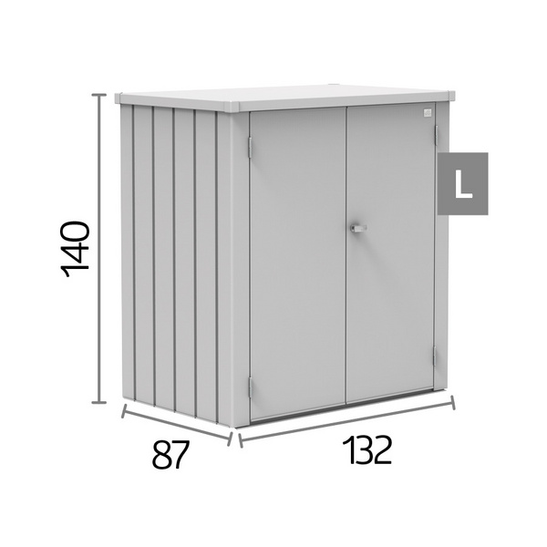 Terrassenschrank Romeo Gr. L quarzgrau- metallic 1320x870x1400mm