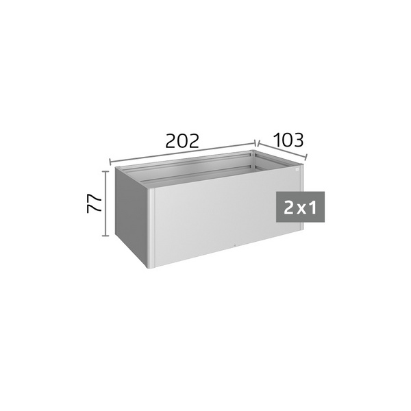 HochBeet Gr. 2x1 dunkelgrau- metallic 2010x1020x770mm