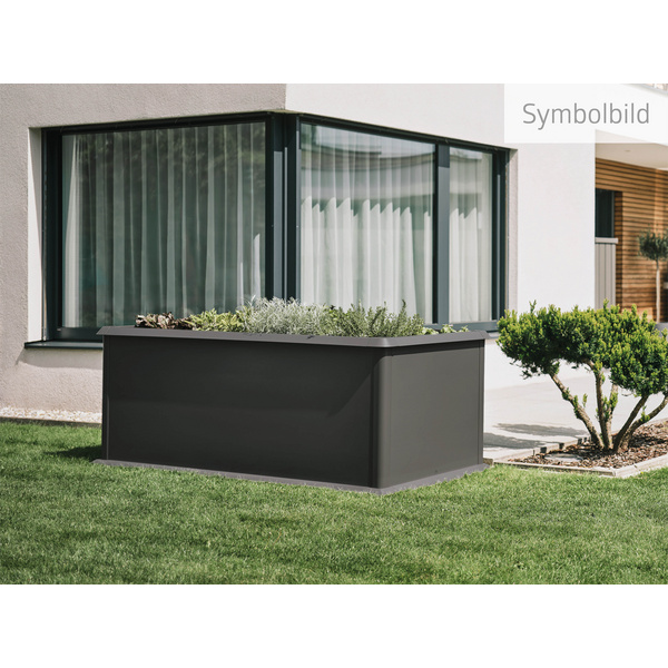 HochBeet Gr. 1,5x0,5 dunkelgrau- metallic 1520x530x770mm