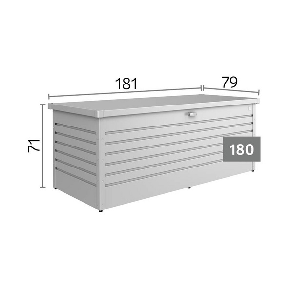 FreizeitBox 180 dunkelgrau- metallic 1810x790x710mm