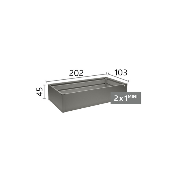 HOCHBEET mini 2x1 dunkelgrau- metallic 2016x1031x450mm