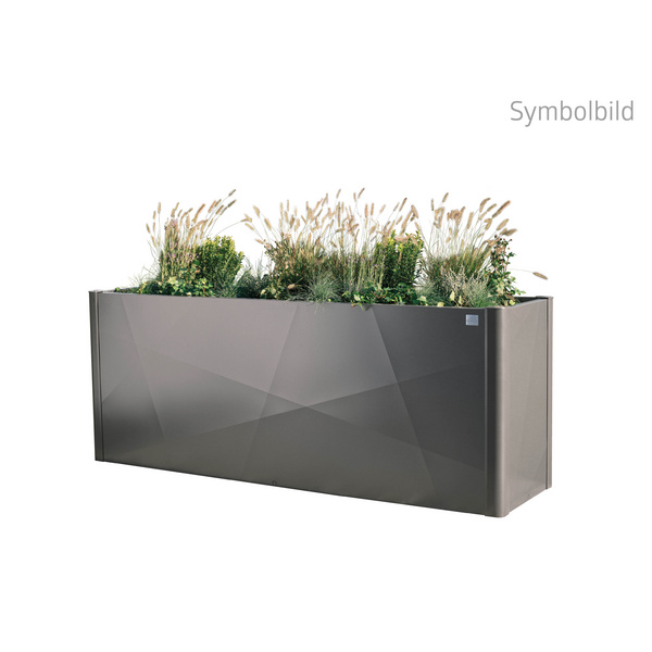 HochBeet 2 x 0,5 X-Design quarzgrau- metallic 2010x530x770mm