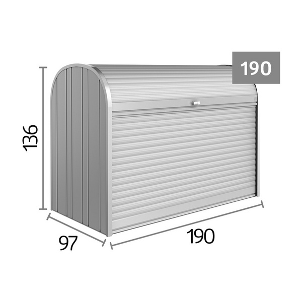 StoreMax 190 dunkelgrau- metallic 1900x970x1360mm