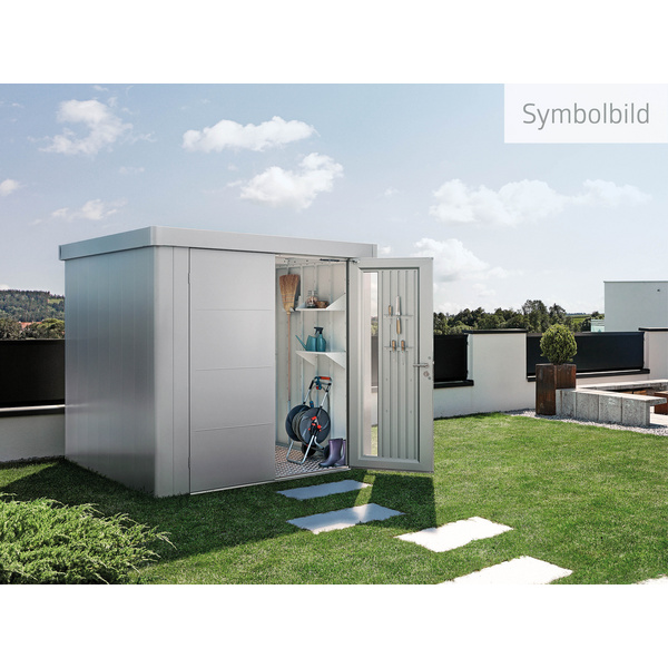 Gerätehaus Neo 4C Standardtüre, silber- metallic 2920x3480x2220mm