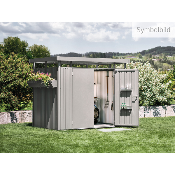 Gerätehaus HighLine Gr. H5 silber- metallic, Standardtür 2750x3150x2220mm