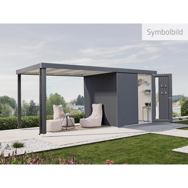 Gerätehaus Neo 2D Doppeltüre, dunkelgrau- metallic 3480x2360x2220mm