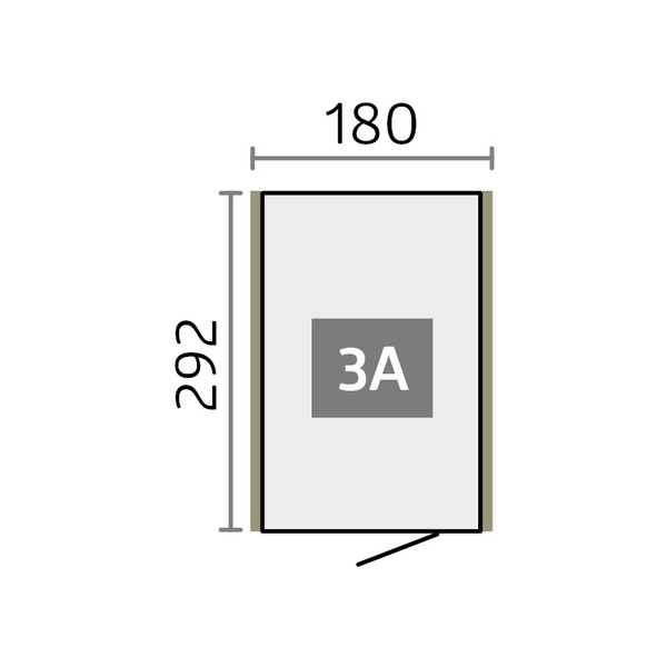 Gerätehaus Neo 3A Standardtüre, quarzgrau- metallic 1800x2920x2220mm