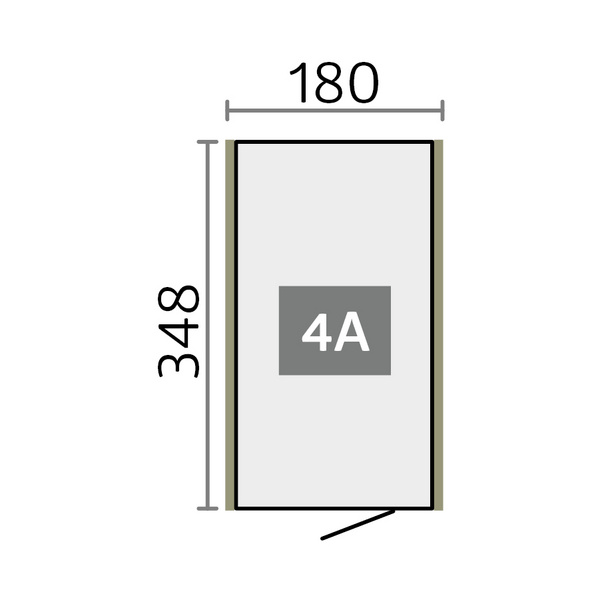 Gerätehaus Neo 4A Standardtüre, quarzgrau- metallic 1800x3480x2220mm