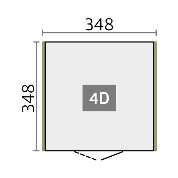 Gerätehaus Neo 4D Doppeltüre, quarzgrau- metallic 3480x3480x2220mm