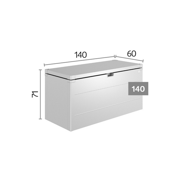 StyleBox 140 X-Design quarzgrau- metallic 1400x600x710mm