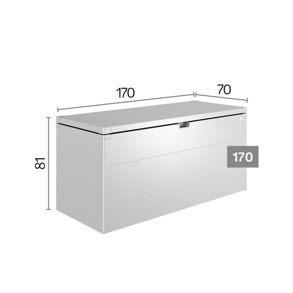 StyleBox 170 X-Design silber- metallic 1700x700x810mm