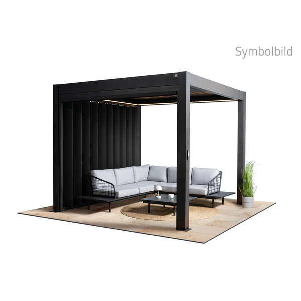 Pergola Gr. 3,5 x 3 dunkelgrau- metallic 3675x3120x2550mm