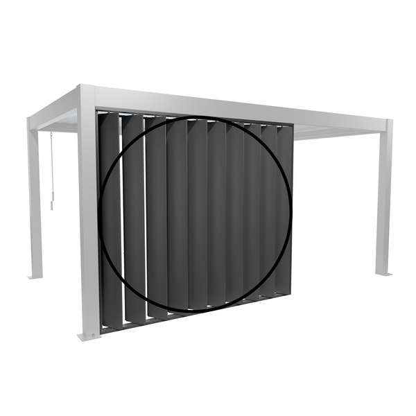 Lamellenseitenwand für 3m dunkelgrau- metallic 2350x2720x100mm