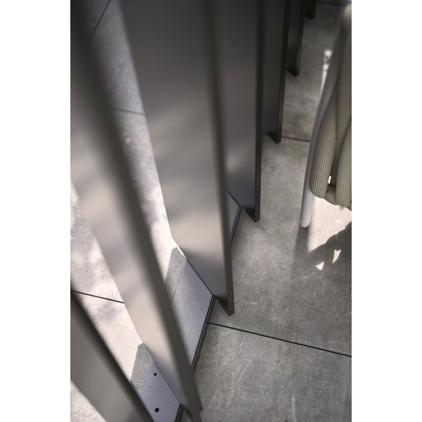 Lamellenseitenwand für 3m dunkelgrau- metallic 2350x2720x100mm