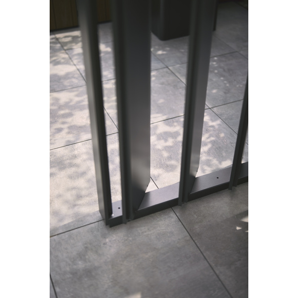 Lamellenseitenwand für 3m dunkelgrau- metallic 2350x2720x100mm