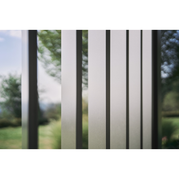 Lamellenseitenwand für 3m quarzgrau- metallic 2350x2720x100mm