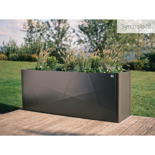 Pflanzbeet Belvedere MAXI X-Design Gr. 200 dunkelgrau- metallic 2010x530x770mm