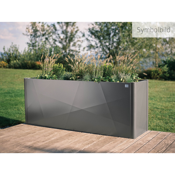 Pflanzbeet Belvedere MAXI X-Design Gr. 200 quarzgrau- metallic 2010x530x770mm