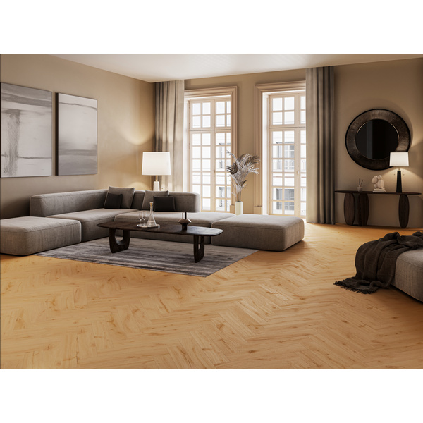 Klick-Vinylboden SPC Ginger Oak Fischgrät - SPC-Vinyl