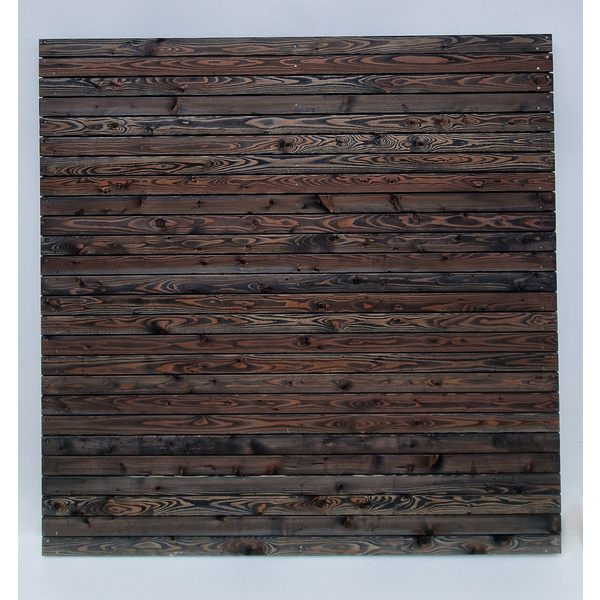 Sichtschutzzaun Lärche anthrazit lasiert "Mellum"