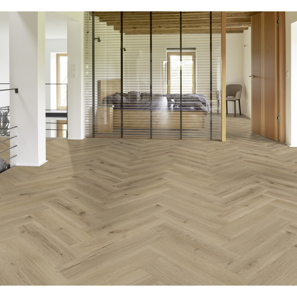 Klick-Vinylboden SPC Eiche Arcus Fischgrät - Rigid-LVT