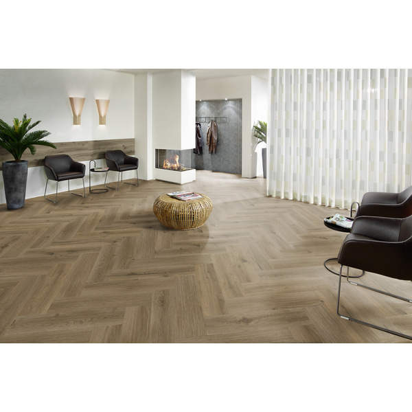 Klick-Vinylboden SPC Eiche Lio Fischgrät - Rigid-LVT