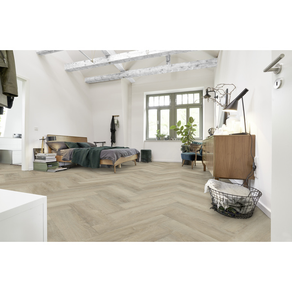Klick-Vinylboden SPC Eiche Modus Fischgrät - Rigid-LVT