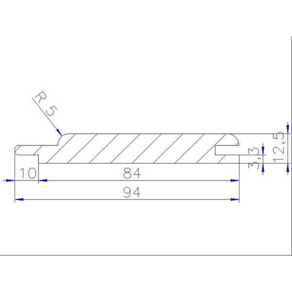 Softline A Hemlock rifts/halbrifts, 10mm Feder, 84mm Deckbreite - 12,5x94mm 2740mm