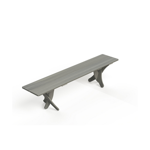 Sitzbank Bausatz, malui grau, 40,5x200x45cm