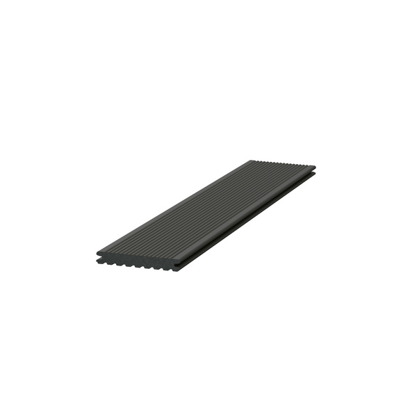 Terrassendiele GCC massiv varia grau einseitig genutet, einseitig geriffelt, längsseitige Nut, CLASSIC varia - 21 x 145 mm