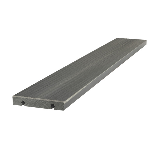 Terrassendiele GCC massiv malui grau einseitig glatt, unterseitige Nut, SIGNUM - 21 x 119 mm