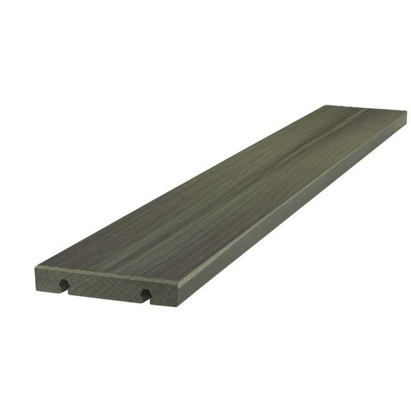 Terrassendiele GCC massiv mentha nigra einseitig glatt, unterseitige Nut, SIGNUM - 21 x 119 mm