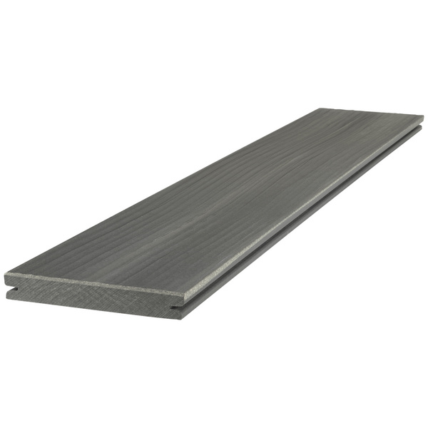 Terrassendiele GCC massiv malui grau einseitig glatt, längsseitige Nut, SIGNUM - 21 x 145 mm