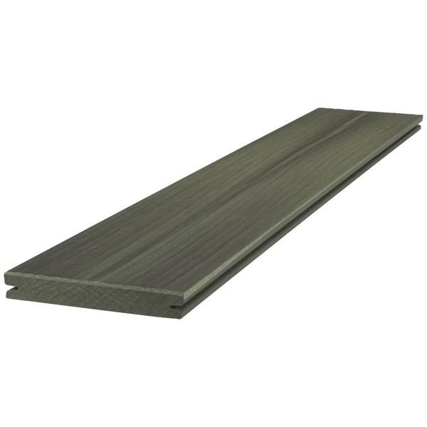 Terrassendiele GCC massiv mentha nigra einseitig glatt, längsseitige Nut, SIGNUM - 21 x 145 mm