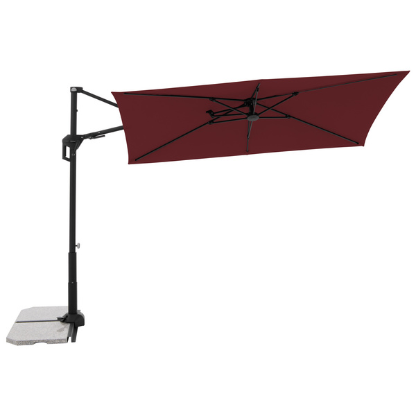 ACTIVE Pendel Green Edition City Rechteckiger Balkonschirm 240x135/6tlg., Design 833 bordeaux