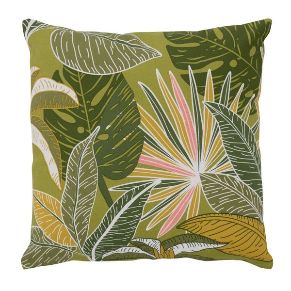 Zierkissen ca. 45x45x14cm Design 4312 Blatt, verstürzt genäht mit RV