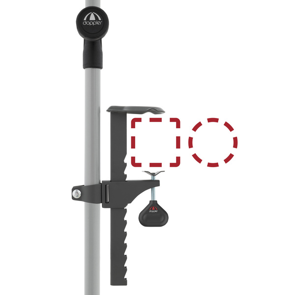 Balkonklammer bis 32mm, anthrazit