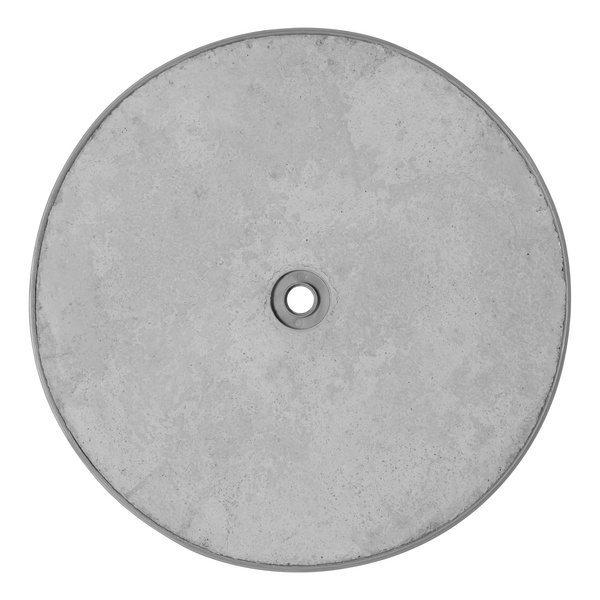 Betonsockel mit Kunststoff-Abdeckung 25kg silber - für Rohr 26-33-37mm