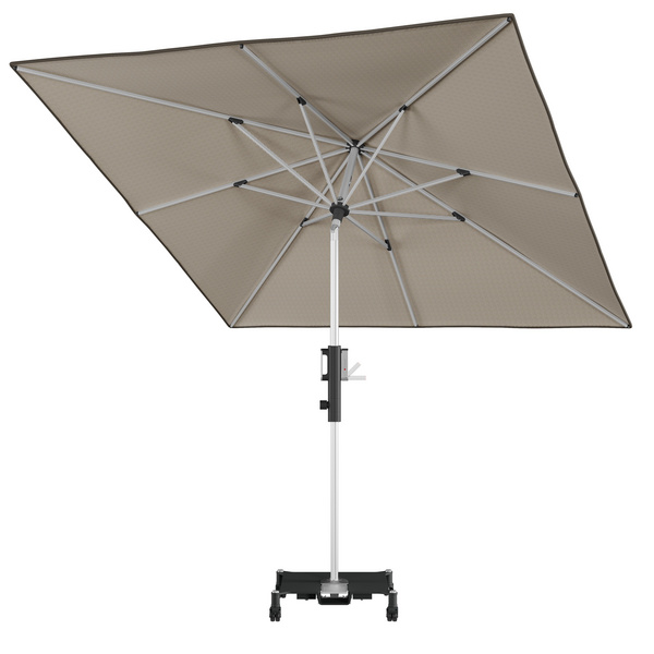 Kurbelschirm Mittelmast Phönix ca. 245x245/8tlg. Design 509 Nature