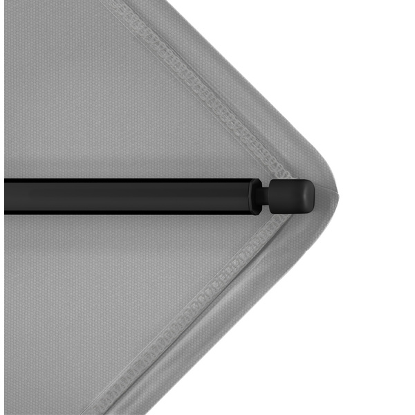 Kurbelschirm Mittelmast Apoll Black Edition ca. 240x240/8tlg. Design 810 Light Grey