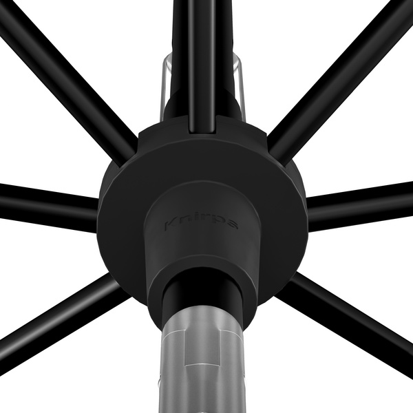 Kurbelschirm Mittelmast Apoll Black Edition ca. 240x240/8tlg. Design 810 Light Grey