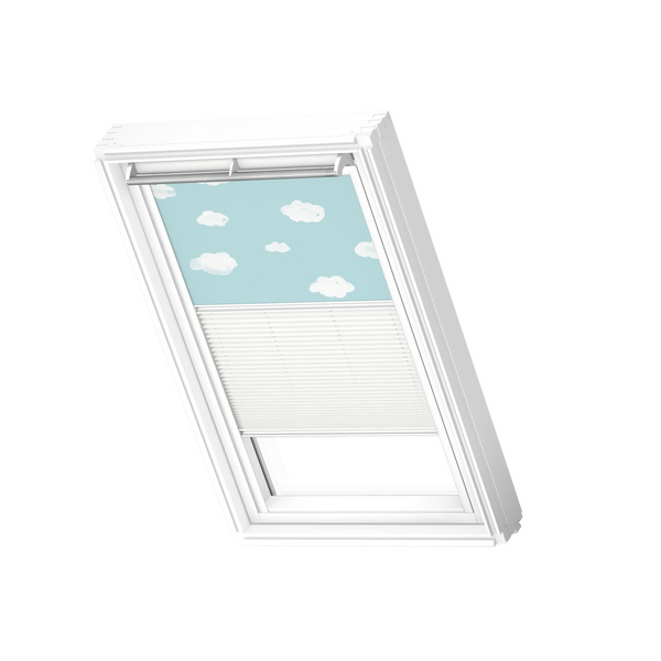 Verdunkelungs-Rollo Plus DFD CK02 4660SWL Kids Blauer Himmel, weiße Schiene