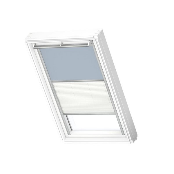Verdunkelungs-Rollo Plus DFD C02 4576S Himmelblau/weiß, Alu Premium