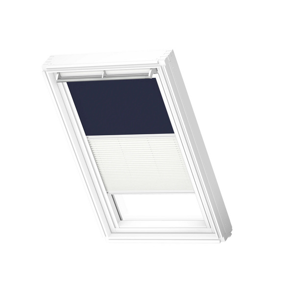 Verdunkelungs-Rollo Plus DFD CK02 1100SWL Dunkelblau/weiß, weiß Standard