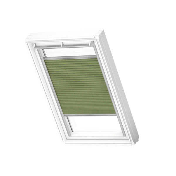 Plissee manuell FHL CK02 1280S Moosgrün, Alu Schiene, Premium