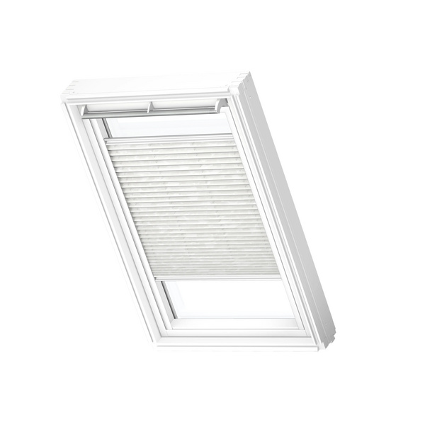 Plissee manuell FHL CK02 1256SWL Weiß gemu., weiße Schiene, Premium